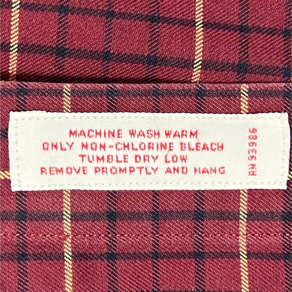 Brooks Brothers Casual Shirt Non-Iron Traditional Red Check Long-Slv Button-Down - Picture 5 of 13
